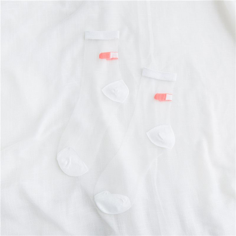 Summer Thin Socks Japanese Glass Silk Socks Wound Paste OK Stretched Silk Stockings Socks Tide Ankle Stockings